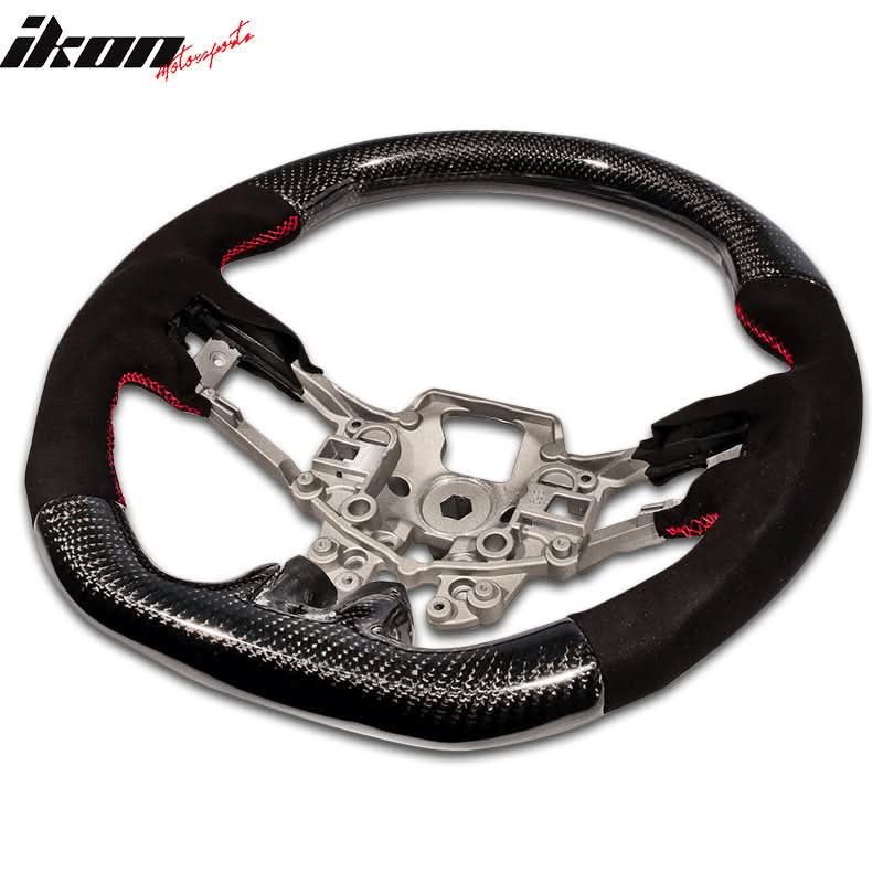 2015-2017 Mustang V1 Matte Steering Wheel Carbon Fiber Synthetic Suede