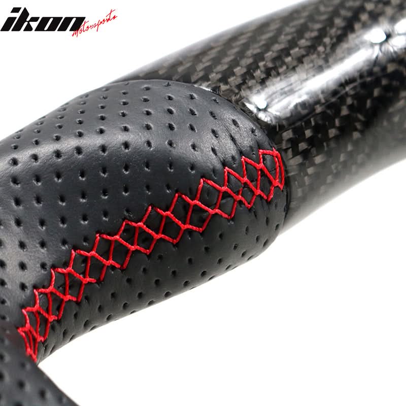 2015-2021Â WRX & STI CF Perforated Leather Red Stitch Steering Wheel