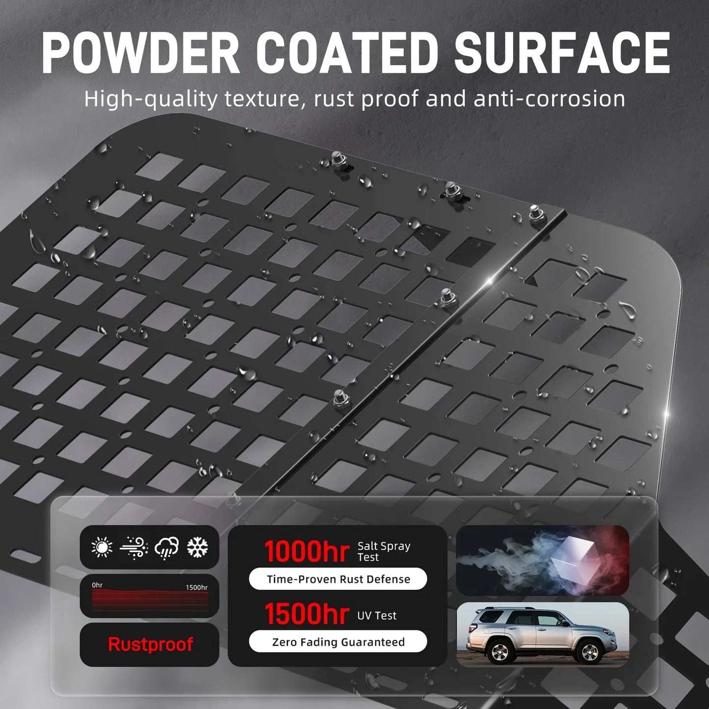 Toyota 4Runner Steel Rear Window C-Pillar Storage Panel Set 2010 - 2024 (Overland / Off-Road Cargo Organization / Replaces 64740-35120-C0)