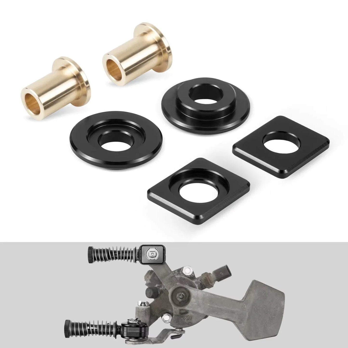VW / Audi / SEAT / Skoda MQ250 5-Speed Manual Gearbox Billet Aluminium Shifter Cable Bushing Kit with Bronze Bearings (Replaces 1K0711761B / 1J0711761C)