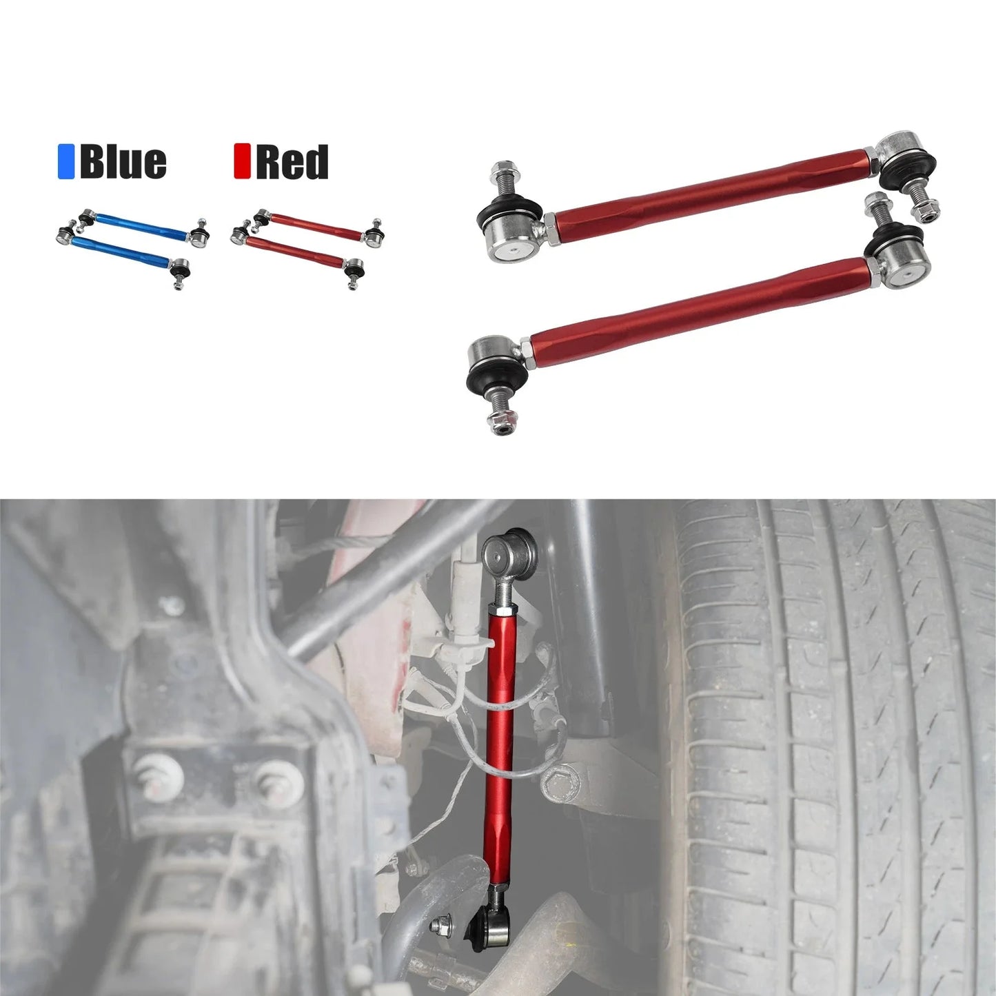 BMW Adjustable Front Sway Bar End Links – Billet Aluminum (E90 E92 E87 E82 E91 E93)