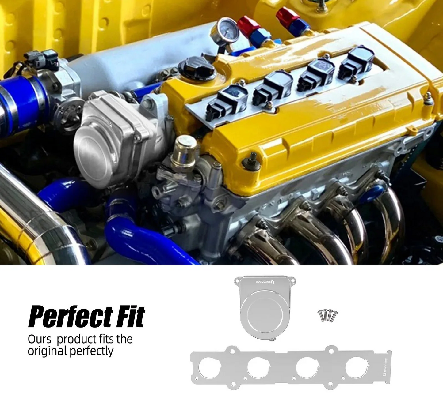Honda / Acura B-Series VTEC B16 / B18C Engine Coil-On-Plug Adapter Plate & COP Distributor Cap Kit (Excludes GSR / Type-R)
