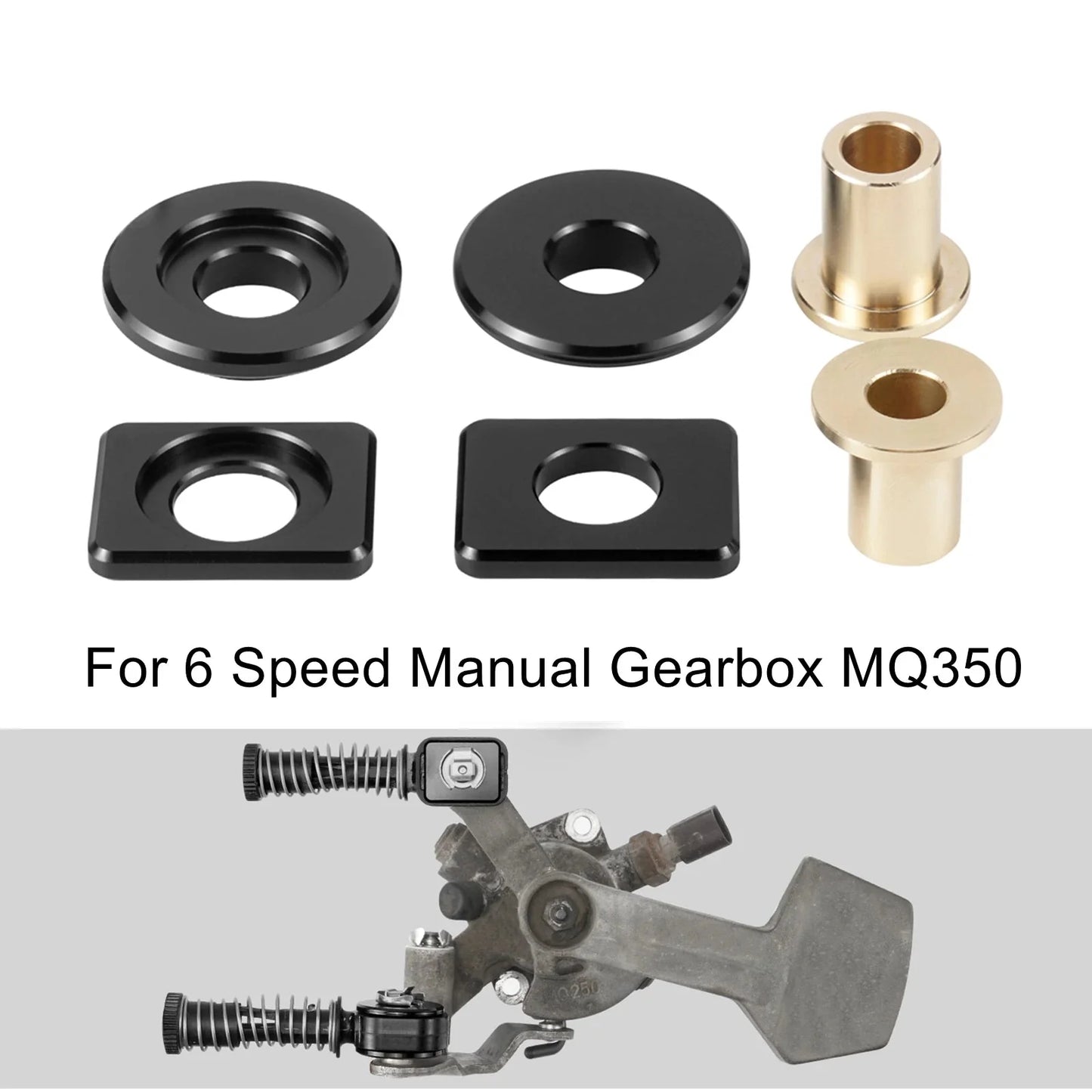 VW Golf V / Jetta V / Passat B6 / Audi A3 8P Billet Aluminum Shifter Bushing Kit MQ350 6-Speed 2006 - 2008