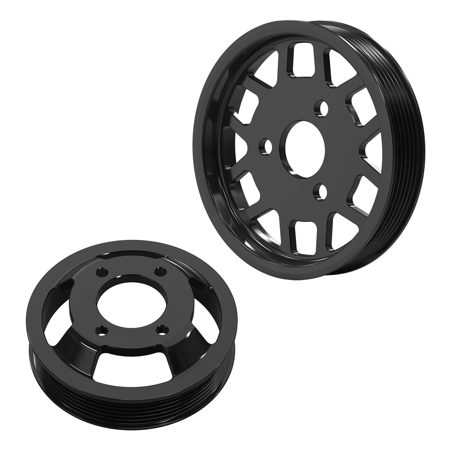 BMW M54 M52TU Aluminum Water Pump & Power Steering Pulley Kit – E46 E39 E38 X3 X5