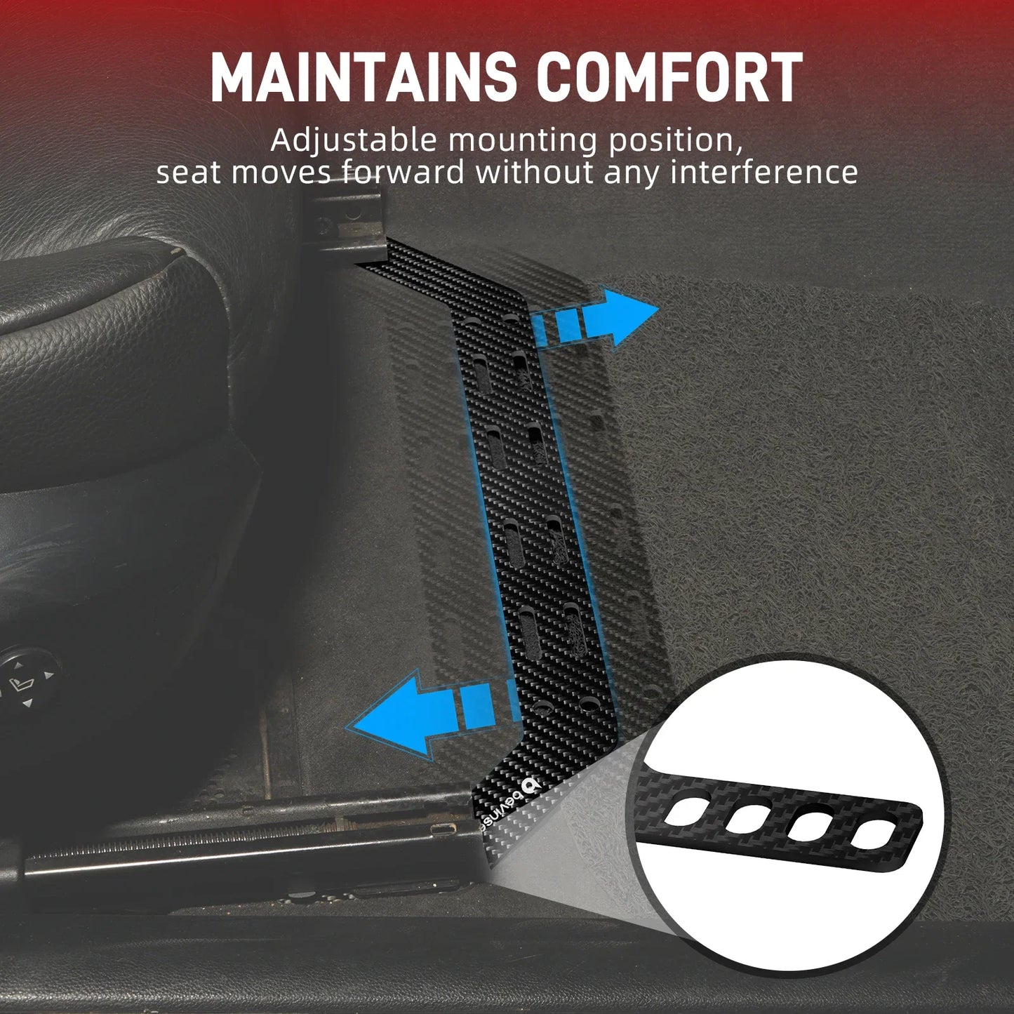 BMW E46 3 Series Carbon Fiber Fire Extinguisher Passenger Seat Mount Bracket 1999 - 2005