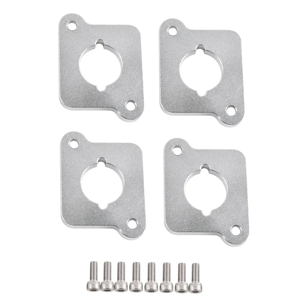 VW / Audi 1.8T 20V to 2.0 TFSI / R8 Coilpack Adapter Plate Set Billet Aluminum (Frosted Silver) for A3 / S3 / A4 / A6 / TT MK1 / Golf MK4 / GTI / Jetta / Beetle / Passat 1996 - 2011
