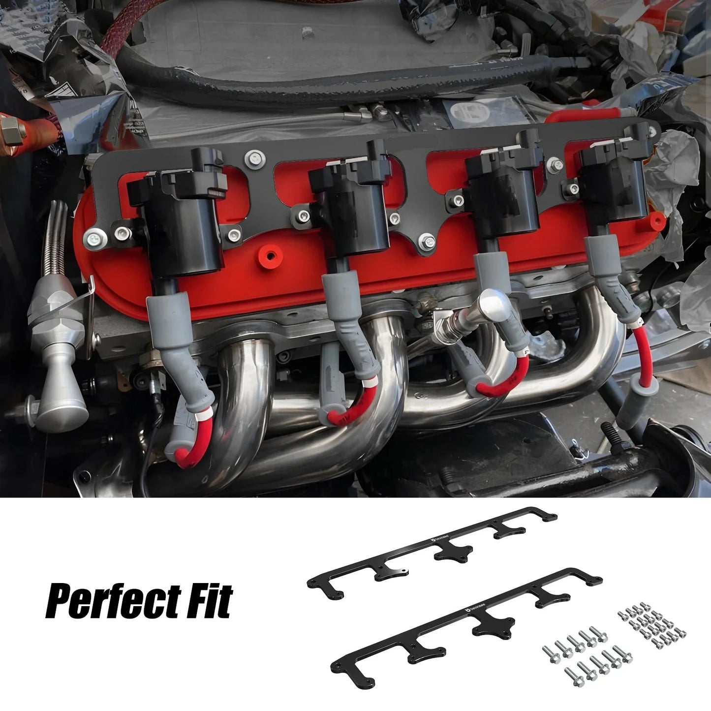 LS1 LS2 LS3 LS6 LM7 LQ4 LQ9  Billet Aluminum Square Coil Bracket Kit D585 Heat-Sink