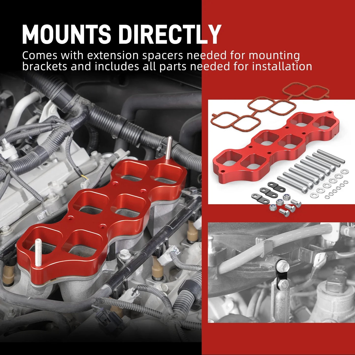 Toyota FJ Cruiser / 4Runner / Tundra 4.0L V6 Billet Aluminum Intake Manifold Adapter 1GR-FE 2010 - 2024
