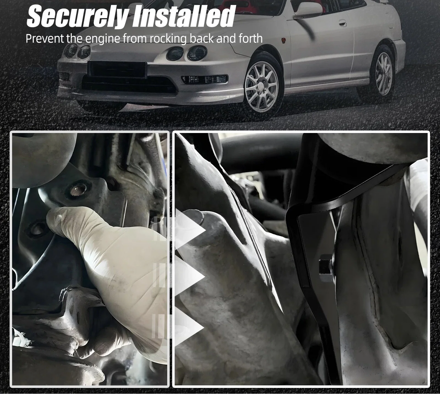 Honda Civic EG EK / Integra DC2 B Series B16 B18 Low Profile Steel Transmission Torque Mount Bracket & Bolt Kit