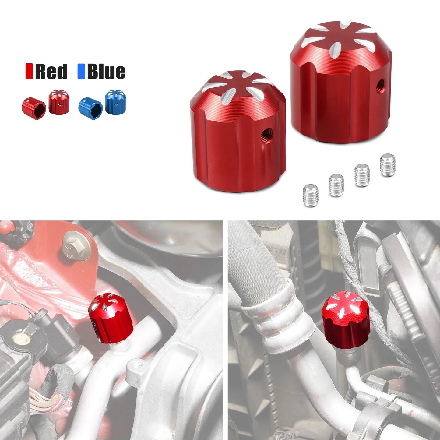 VW / Audi / SEAT / Skoda Billet Aluminum A/C Protective Valve Cap (R134a Refrigerant Pre-2017 / Replaces 3C0820581 / 3C0820231)
