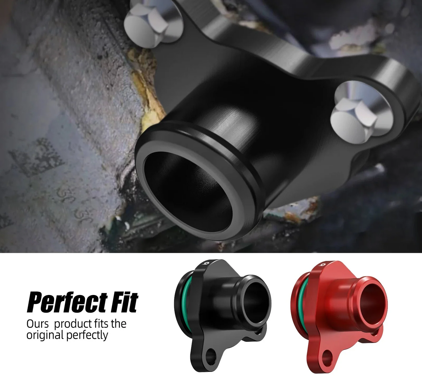 BMW N20 / N52 / N53 / N54 / N55 Engine Billet Aluminum Coolant Port Hose Fitting Upgrade for E70 / E84 / E87 / E90 / E92 / F10 / F20 / F22 / F25 / F30 / 1M / 135i / 335i / 535i / 740i / X1 / X3 / X5 / X6 / Z4 (Replaces 11537541992)