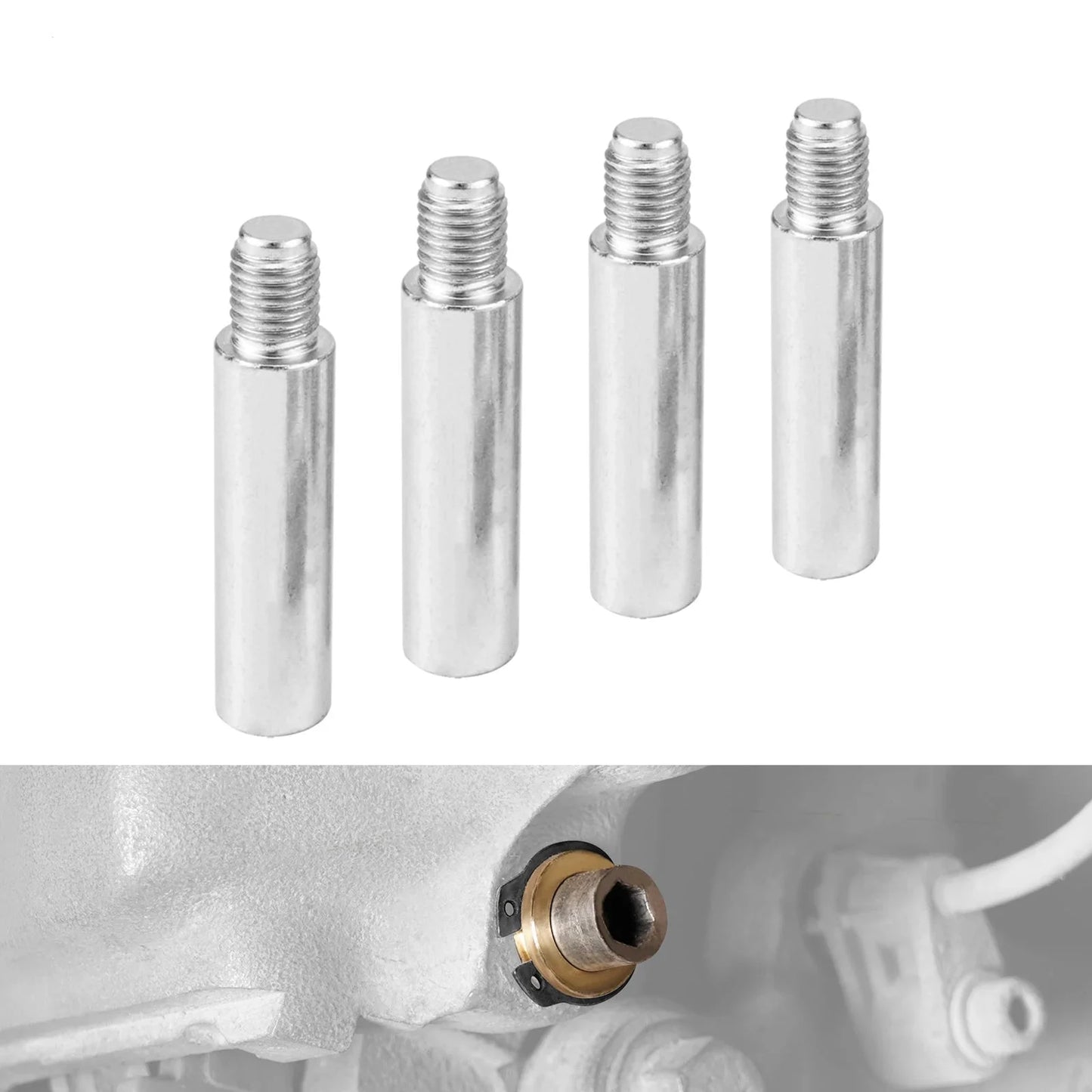 BMW Universal Brake Caliper Guide Slider Pin Set 4-Piece (E30 / E36 / E46 / E90 / E91 / E92 / E93 / E28 / E34 / E39 / E24 / E32 / E31 / E82 / E88 / Z3 / Z4 / Replaces 34110141349 / 34111157041)