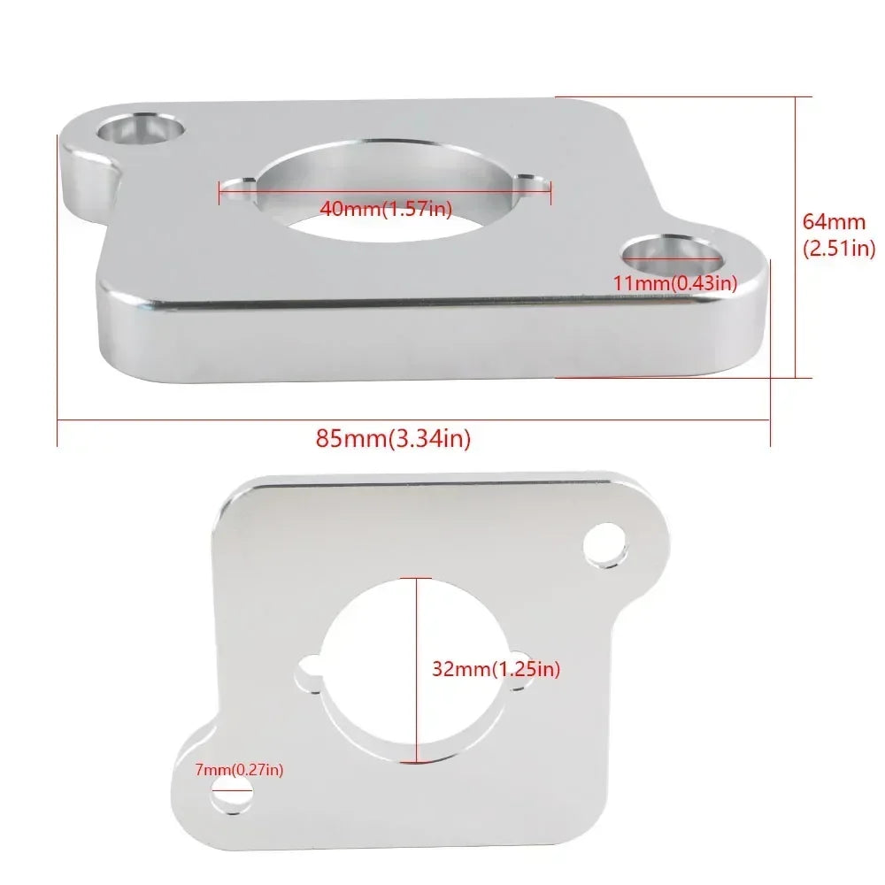 VW / Audi 1.8T 20V to 2.0 TFSI / R8 Coilpack Adapter Plate Set Billet Aluminum (Silver) for A3 / S3 / A4 / A6 / TT MK1 / Golf MK4 / GTI / Jetta / Beetle / Passat 1996 - 2011