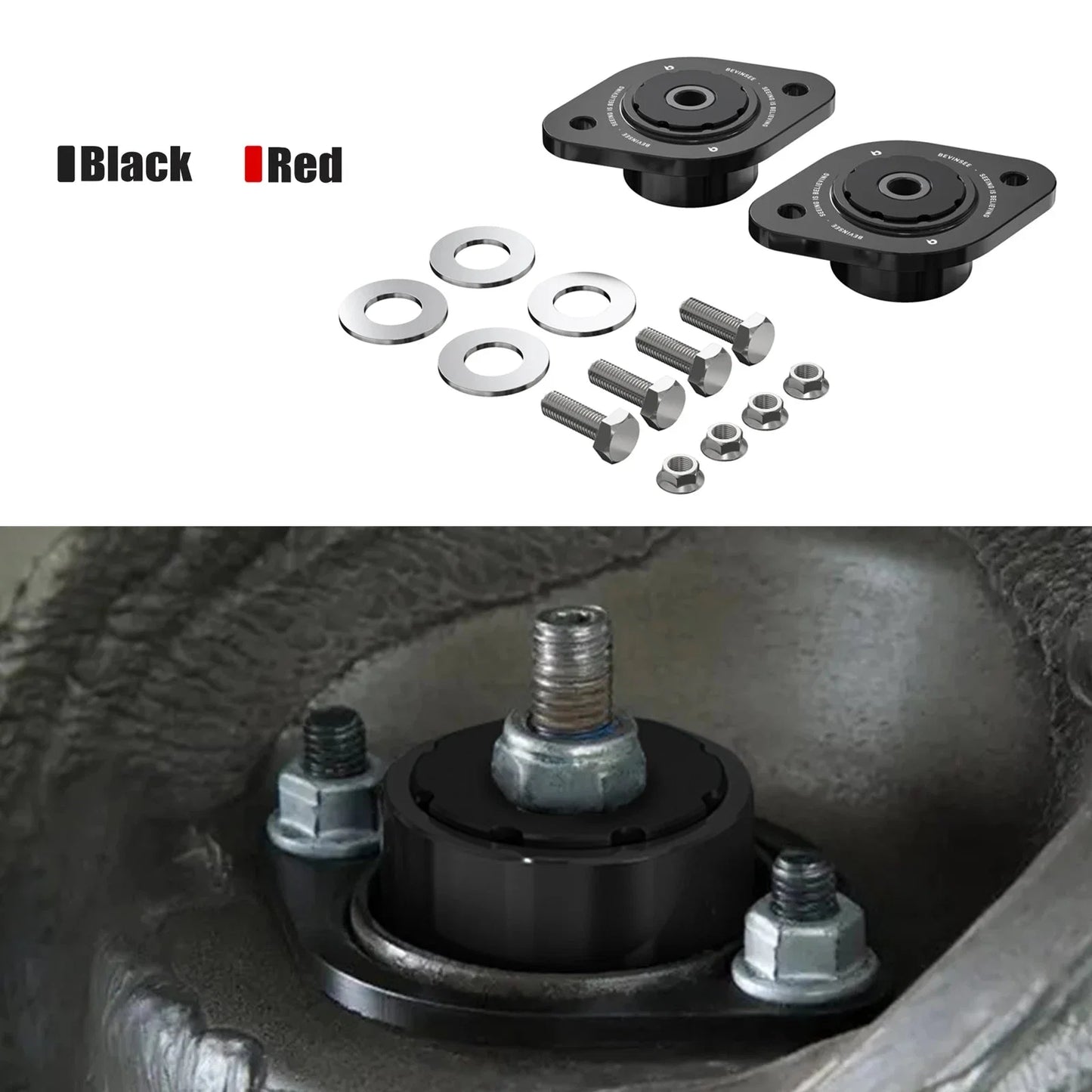 BMW 3 Series E30 E36 E46 / Z3 / Z4 E85 E86 Aluminum 85A Polyurethane Rear Shock Mounts 10mm 1986 - 2008