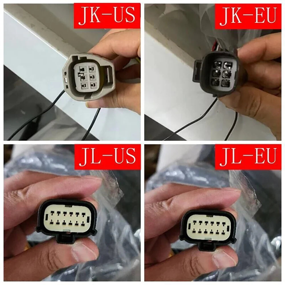 Jeep Wrangler JK 2007 - 2017 / JL 2018+ Smoked LED Tail Light Assembly with Turn Signal / Brake / Running / Reverse Functions (EU Version / Pair)