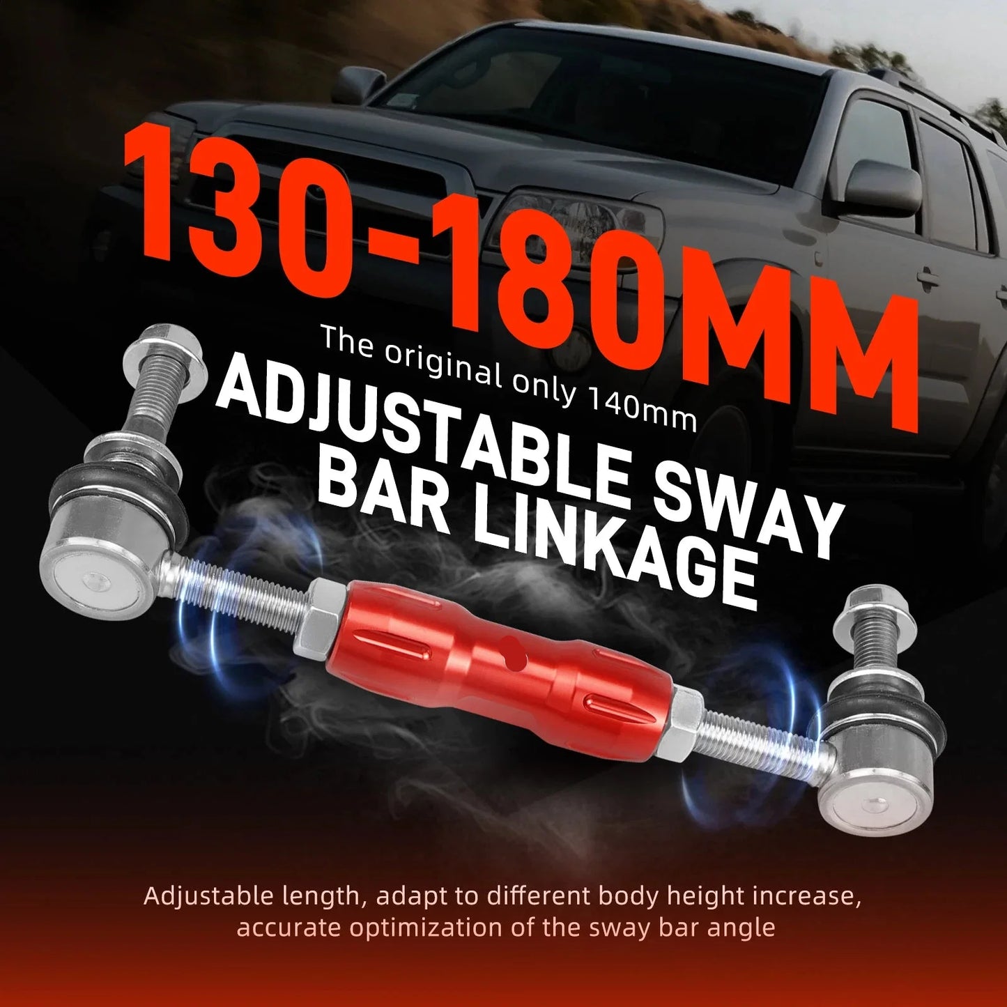 Toyota 4Runner / FJ Cruiser Adjustable Front Sway Bar End Links – Billet Aluminum Upgrade