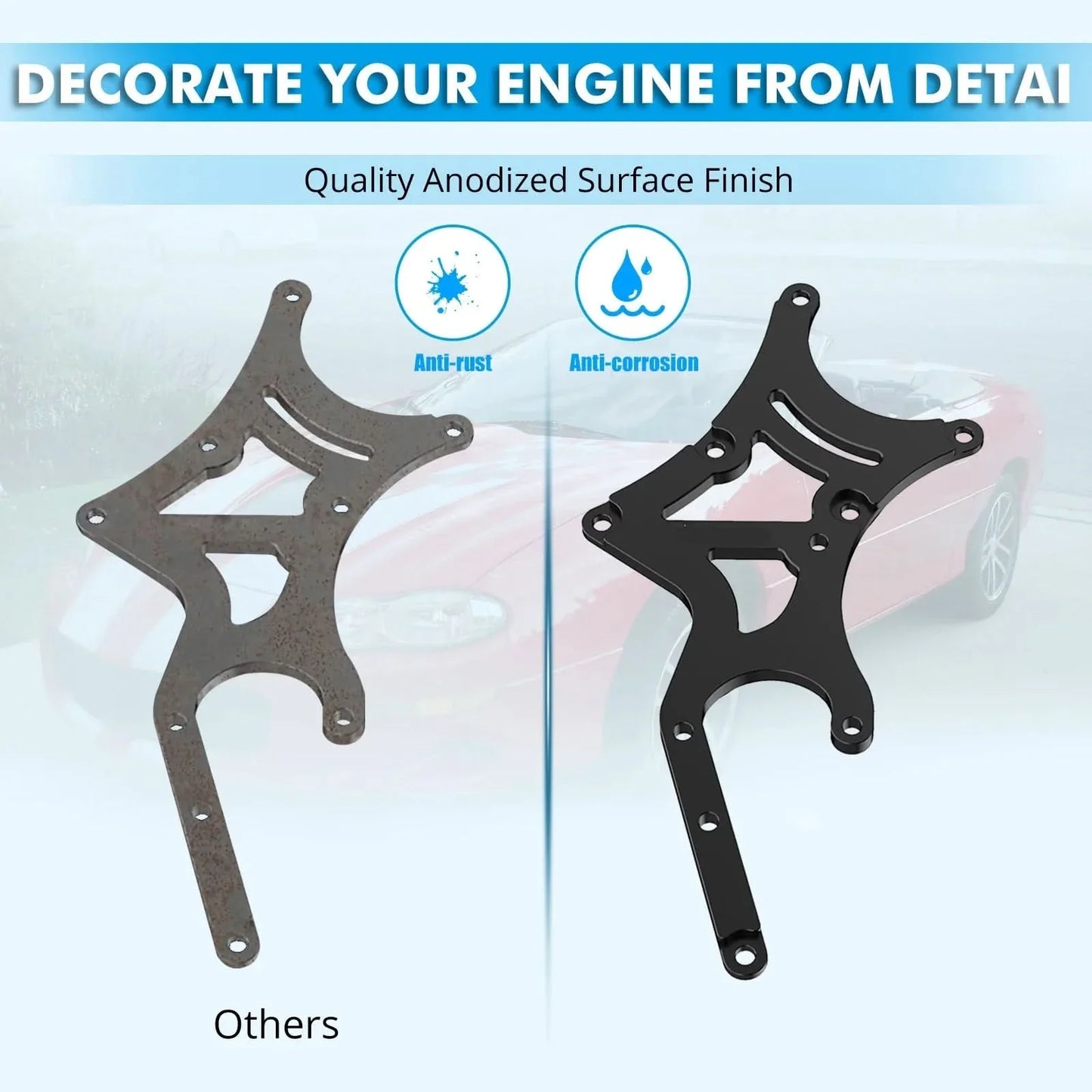 Driver-Side LS Truck Alternator & Power Steering Relocation Bracket Kit (1999–2014)