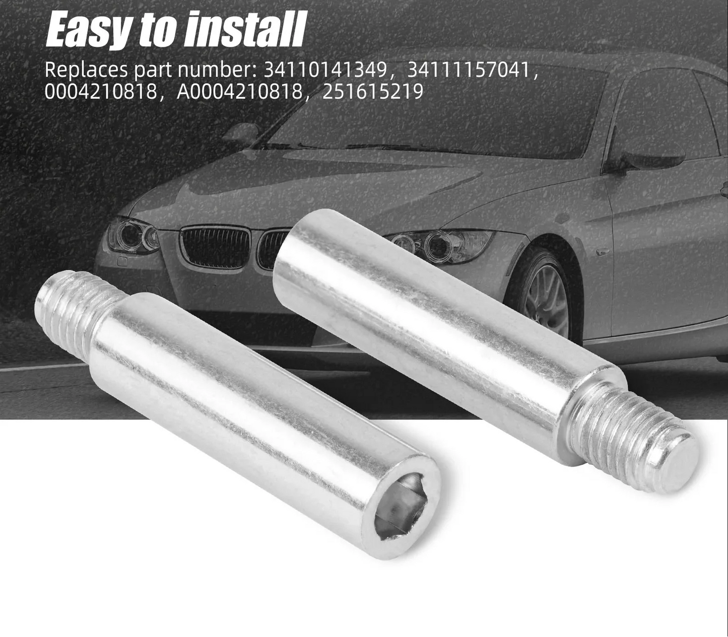 BMW Universal Brake Caliper Guide Slider Pin Set 4-Piece (E30 / E36 / E46 / E90 / E91 / E92 / E93 / E28 / E34 / E39 / E24 / E32 / E31 / E82 / E88 / Z3 / Z4 / Replaces 34110141349 / 34111157041)