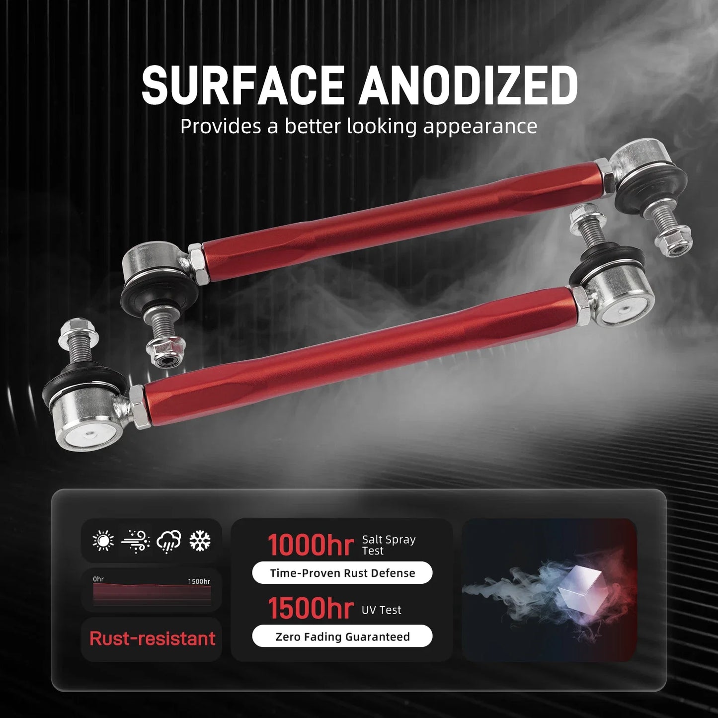 BMW Adjustable Front Sway Bar End Links – Billet Aluminum (E90 E92 E87 E82 E91 E93)