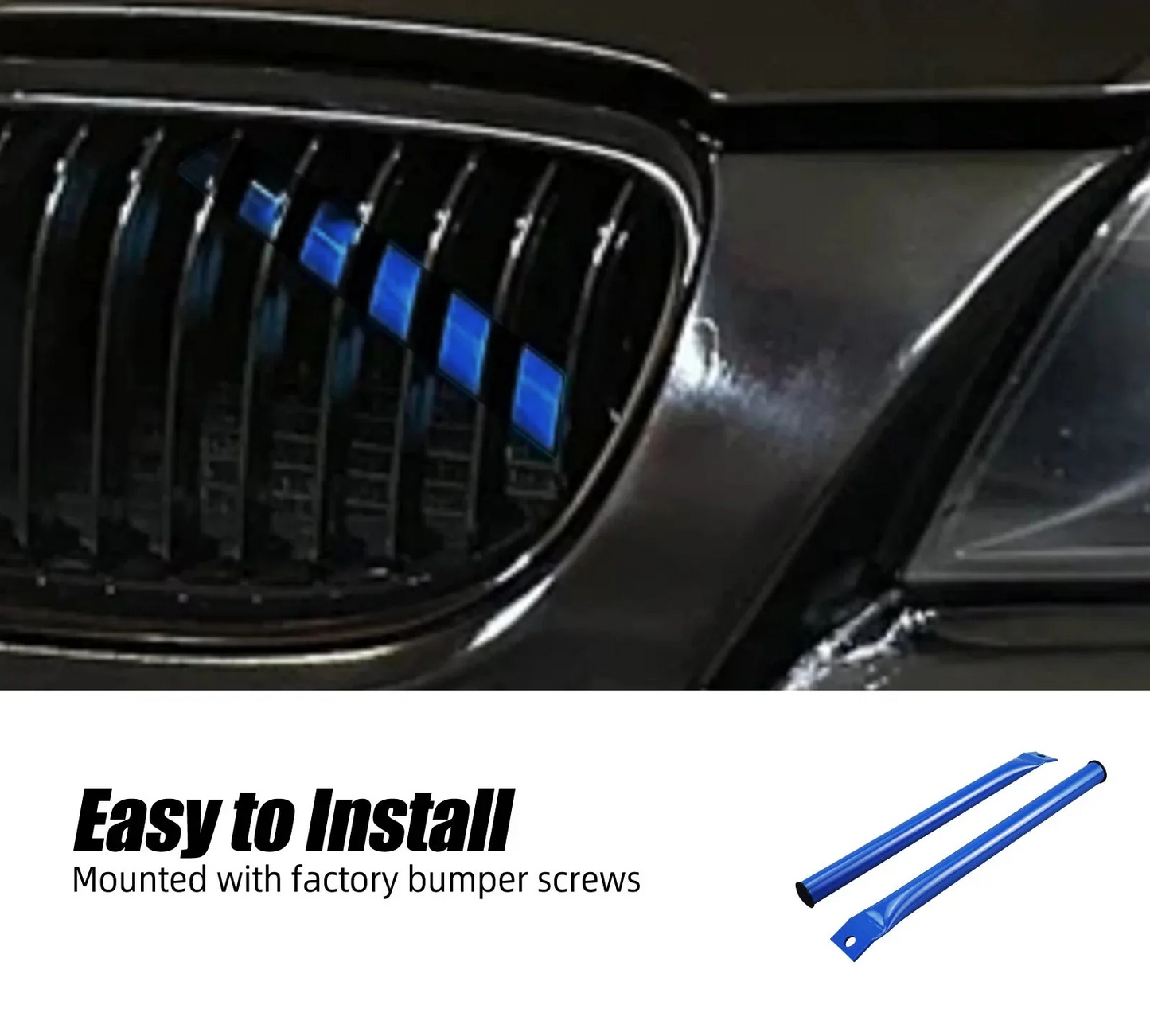 Front Kidney Grille V-Brace Bars for BMW E90 E91 E92 E93 (2006-2013) – Steel Upgrade
