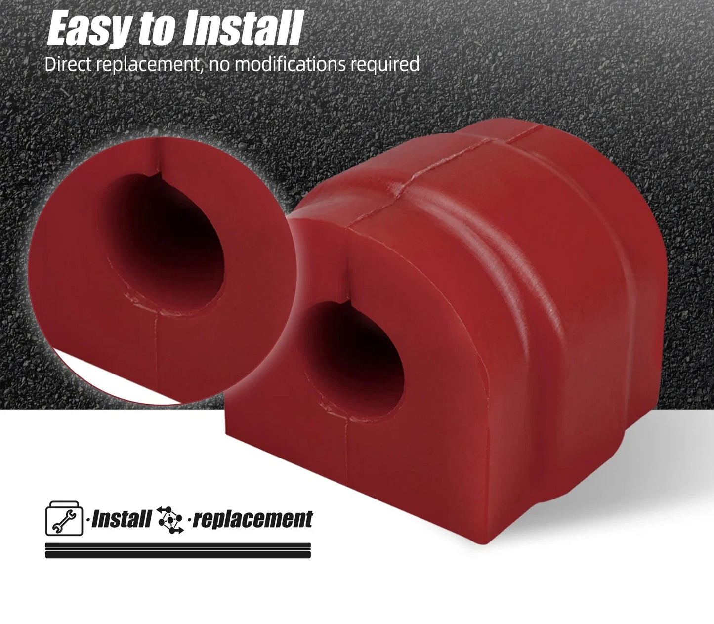 BMW 3 Series E46 80A Polyurethane Front & Rear Anti-Roll Sway Bar Bushing Set 2001 - 2006 (Replaces 31351097179 / 33551138104)