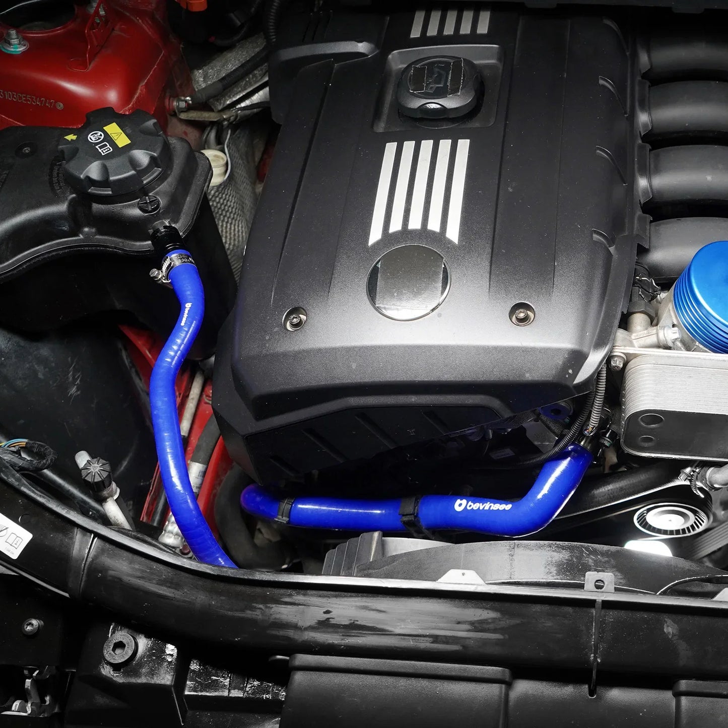 BMW E81 / E82 / E87 / E88 1 Series, E90 / E91 / E92 / E93 3 Series & E84 X1 Coolant Expansion Tank Vent Hose with Billet Aluminum Flange (N52 / N52N / N51 Engines / Replaces 17127618510 / 17127565093)