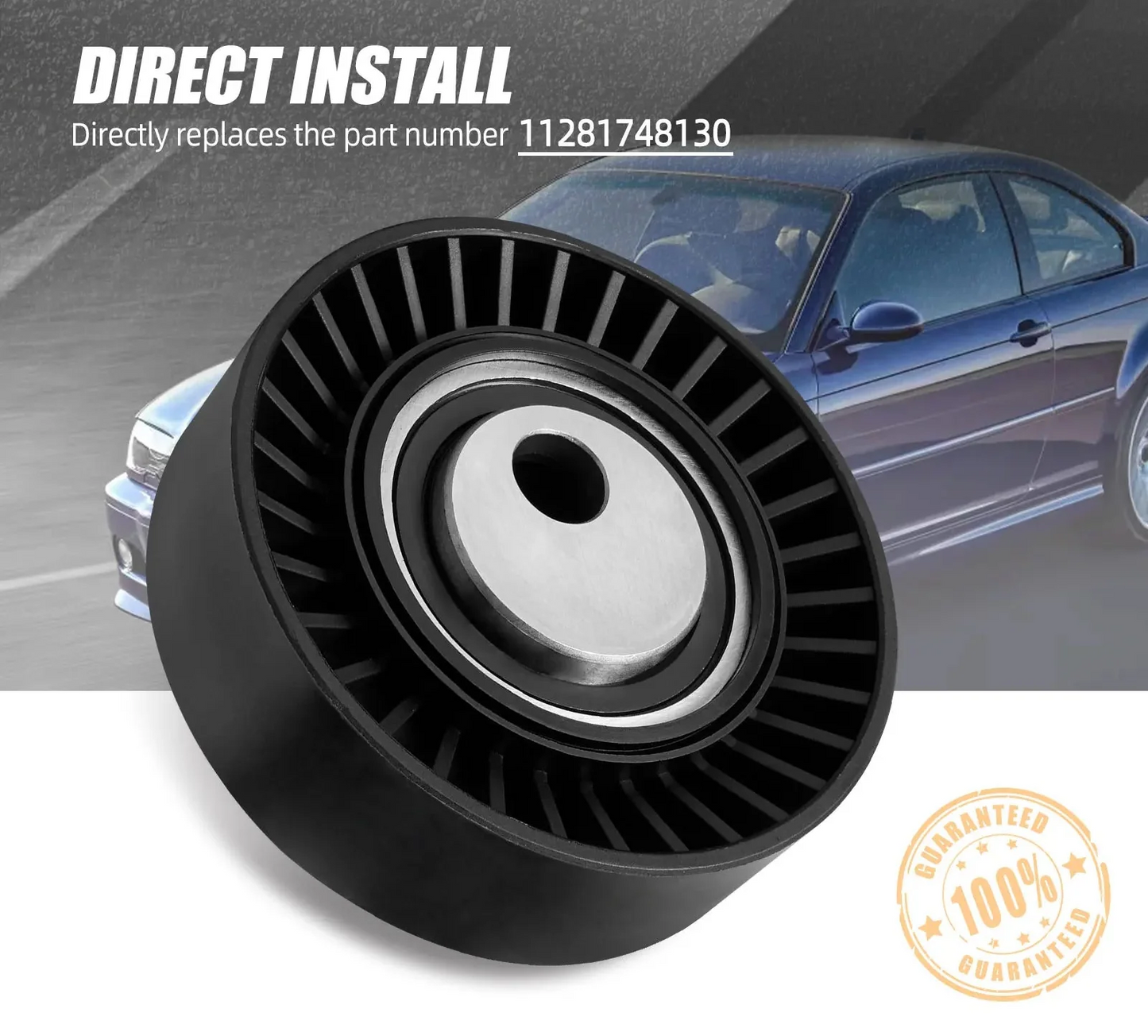 BMW 3 Series E36 E46 / 5 Series E39 / X5 E53 / Z3 Z4 Drive Belt Tensioner Idler Pulley 11287841228 1992 - 2006