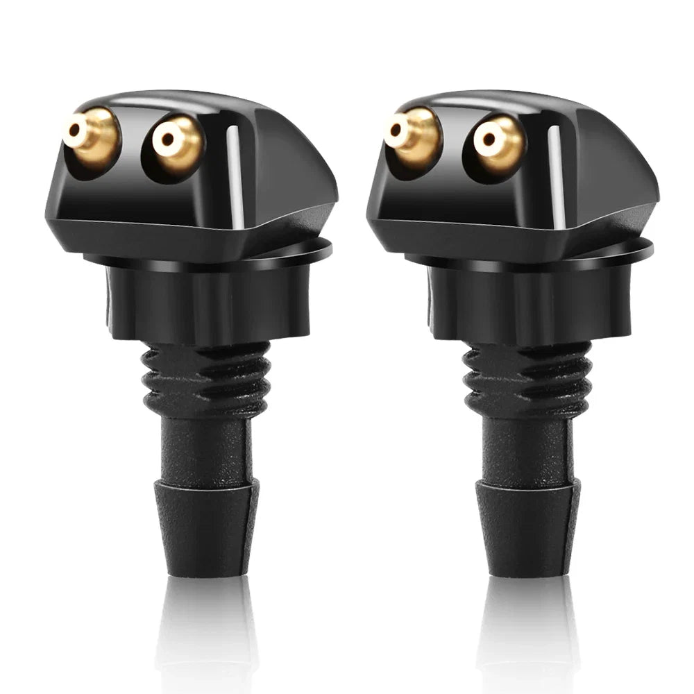 Universal BMW Front Windshield Washer Jet Nozzle Set (2-Piece, Fits Most BMW Models Including E30 / E34 / E36 / E39 / E46 / E53 X5 / E60 / E87 / E90 / E91 / E92 / E93 / F10 / F20 / F30 / M3 / M4 / M5)
