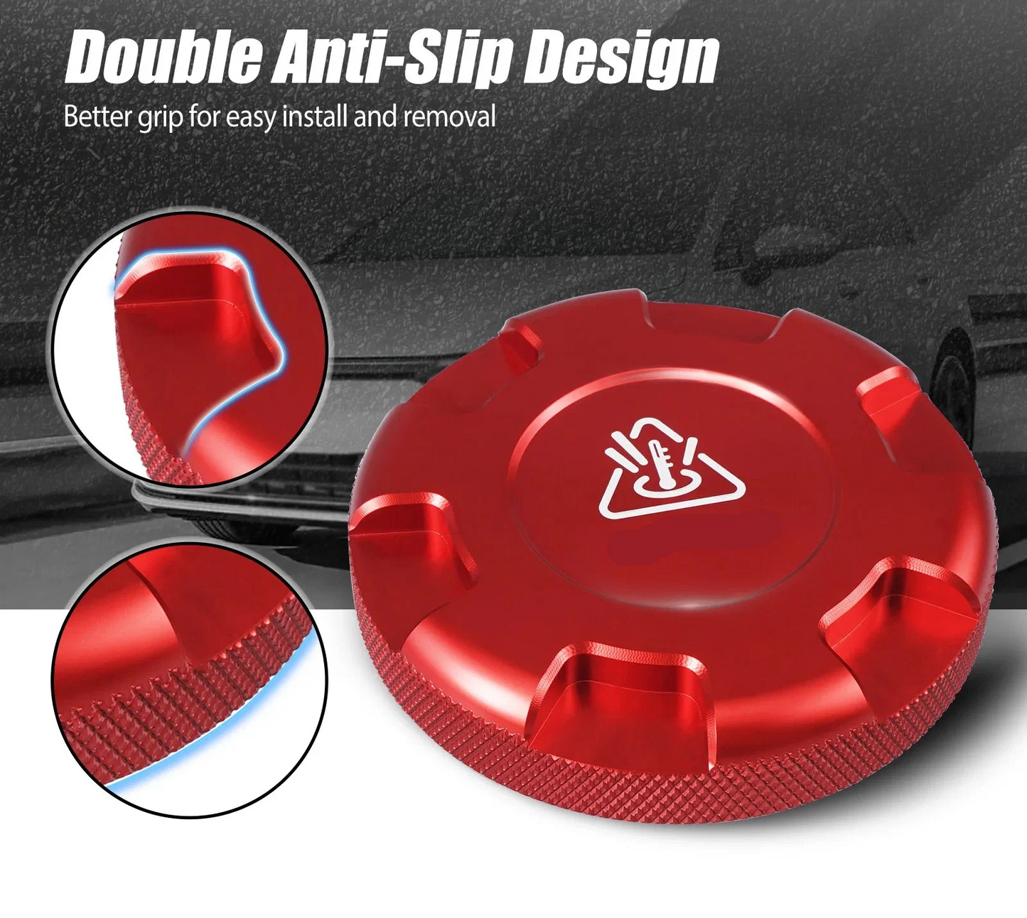 Billet Aluminum Coolant Reservoir Cap for VW Audi MQB (Golf GTI R A3 S3 TT)