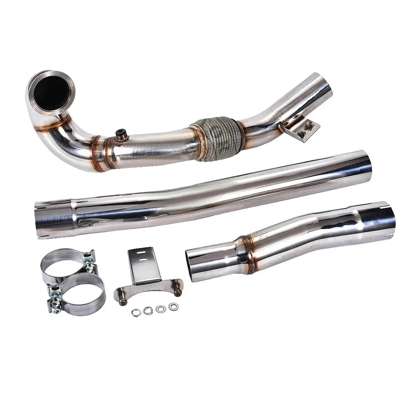 VW Golf MK7 / MK7.5 R, Audi A3 / S3 / TT / TTS Quattro 2.0 TFSI 3.5" SS304 Stainless Steel Downpipe with Flex Pipe (MQB Platform 2014+)