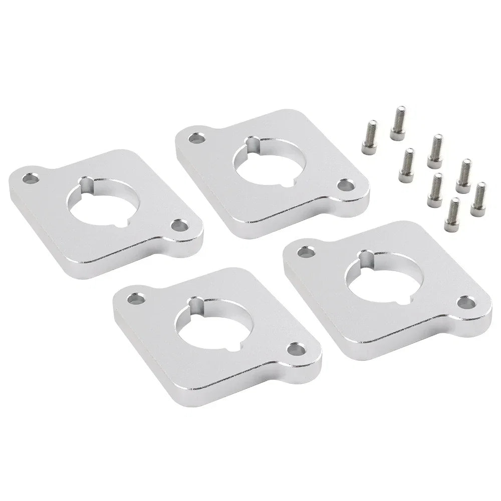 VW / Audi 1.8T 20V to 2.0 TFSI / R8 Coilpack Adapter Plate Set Billet Aluminum (Frosted Silver) for A3 / S3 / A4 / A6 / TT MK1 / Golf MK4 / GTI / Jetta / Beetle / Passat 1996 - 2011