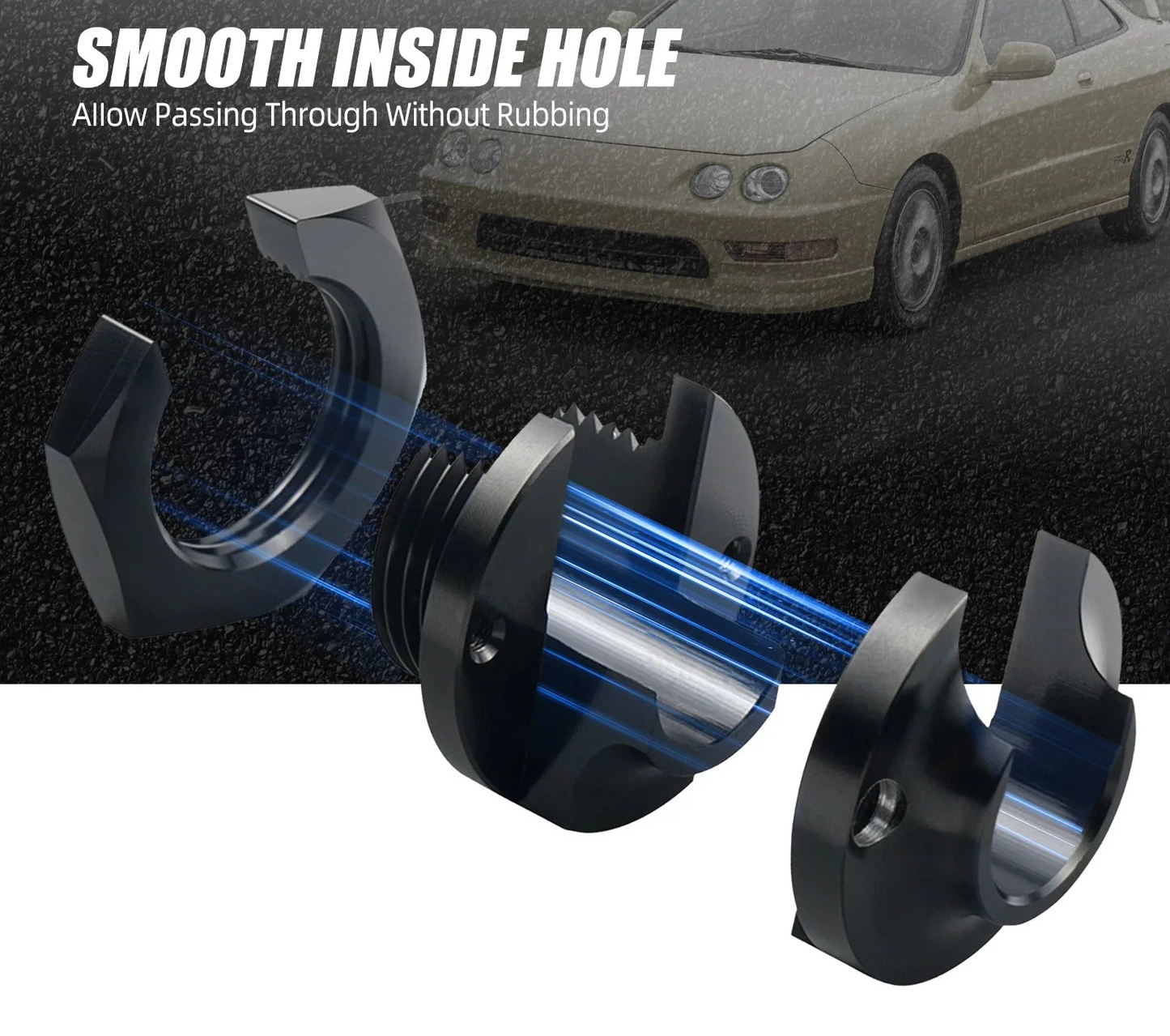 Honda Civic EF / EG / EK & Acura Integra DC2 Billet Aluminum 0.65" Firewall Wiring Harness Grommet (Engine Swap / K-Swap / Wiring Pass-Through)