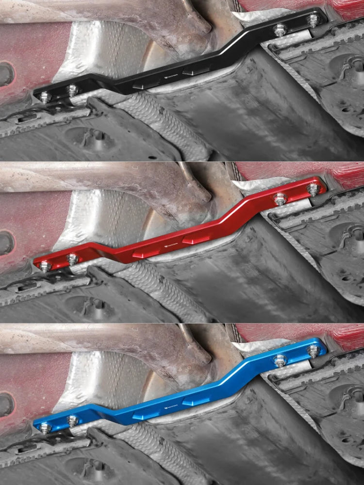 VW MQB Platform 8mm Billet Aluminium Rear Tunnel Brace for Golf MK7 / MK8 / Passat B8 / Jetta / Arteon / T-Roc / Taos & Audi A3 8V / 8Y / Q2 & SEAT Leon / Ateca / Formentor & Skoda Octavia / Superb / Karoq (FWD / AWD / Replaces 5Q0802128)