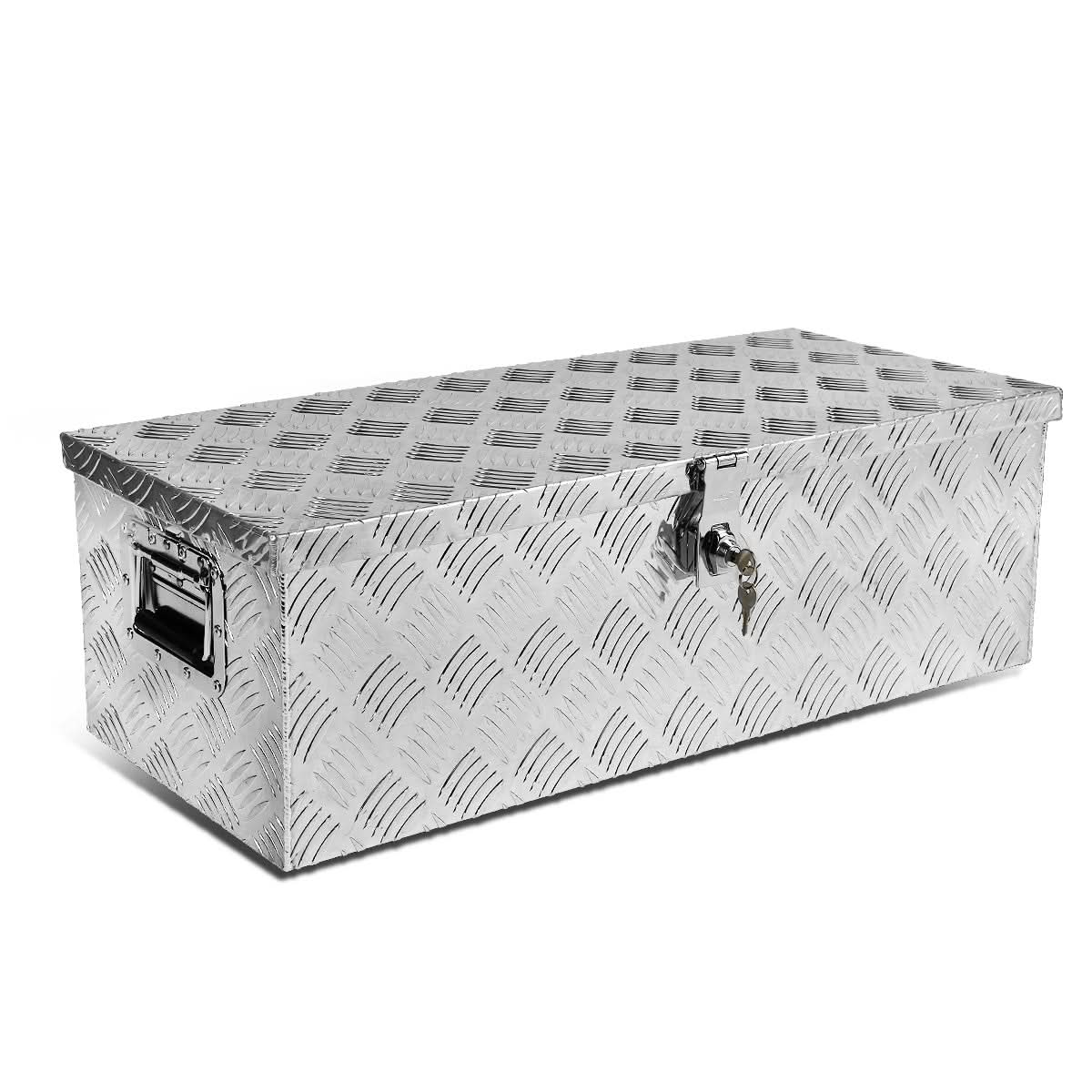 Universal Truck Trailer Tool Box w/ Lock & Key 30x13x10 Aluminum