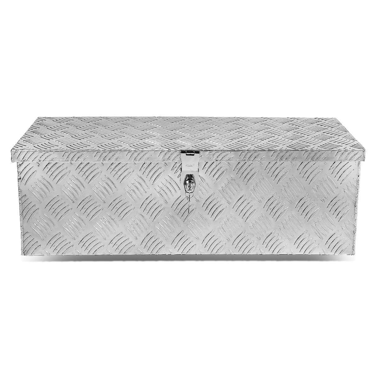 Universal Truck Trailer Tool Box w/ Lock & Key 30x13x10 Aluminum