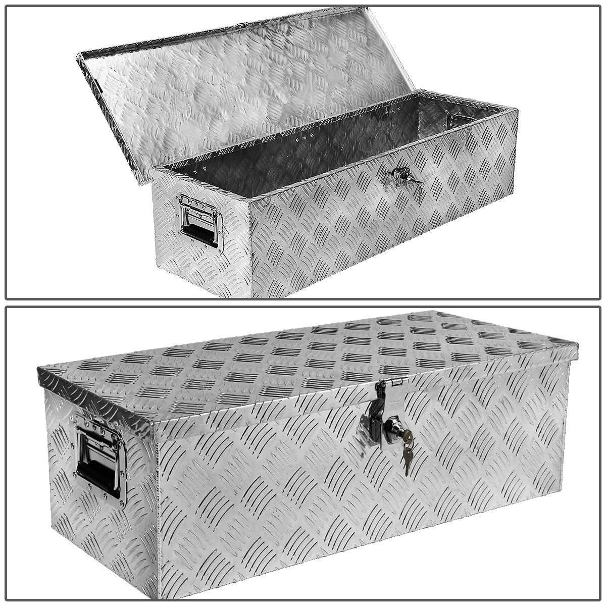 Universal Truck Trailer Tool Box w/ Lock & Key 30x13x10 Aluminum