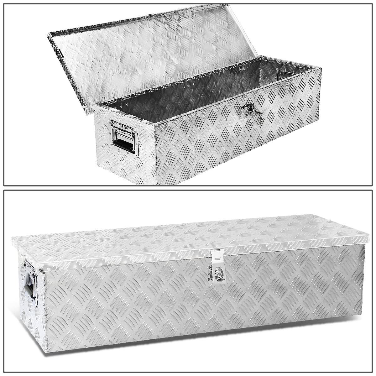 Universal Truck Trailer Tool Box with Lock Aluminum 50x13x10