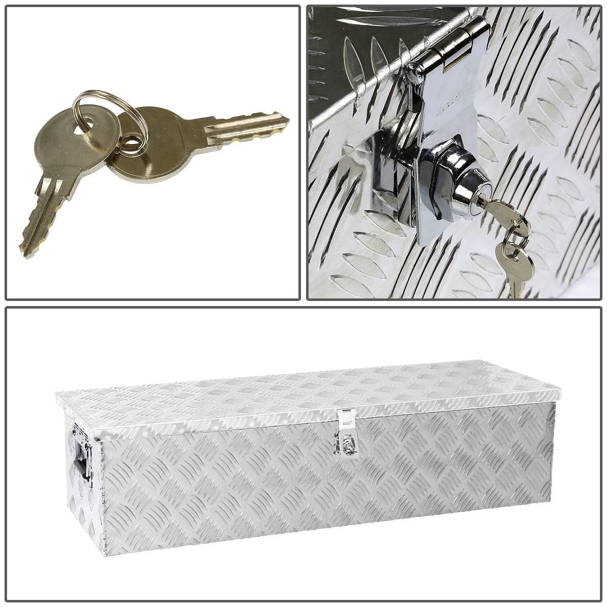 Universal Truck Trailer Tool Box with Lock Aluminum 50x13x10