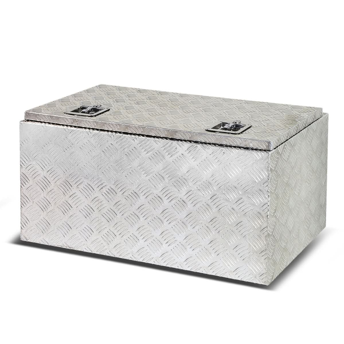 Universal Truck Trailer Tool Box w/ Lock 30x18x17 Aluminum