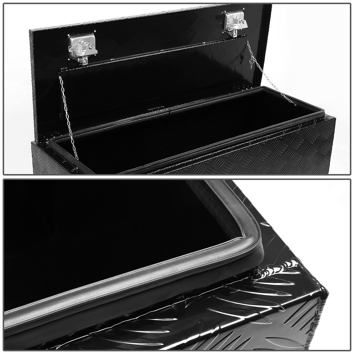 Universal Truck Trailer Tool Box w/ Lock 36x18x17 Aluminum