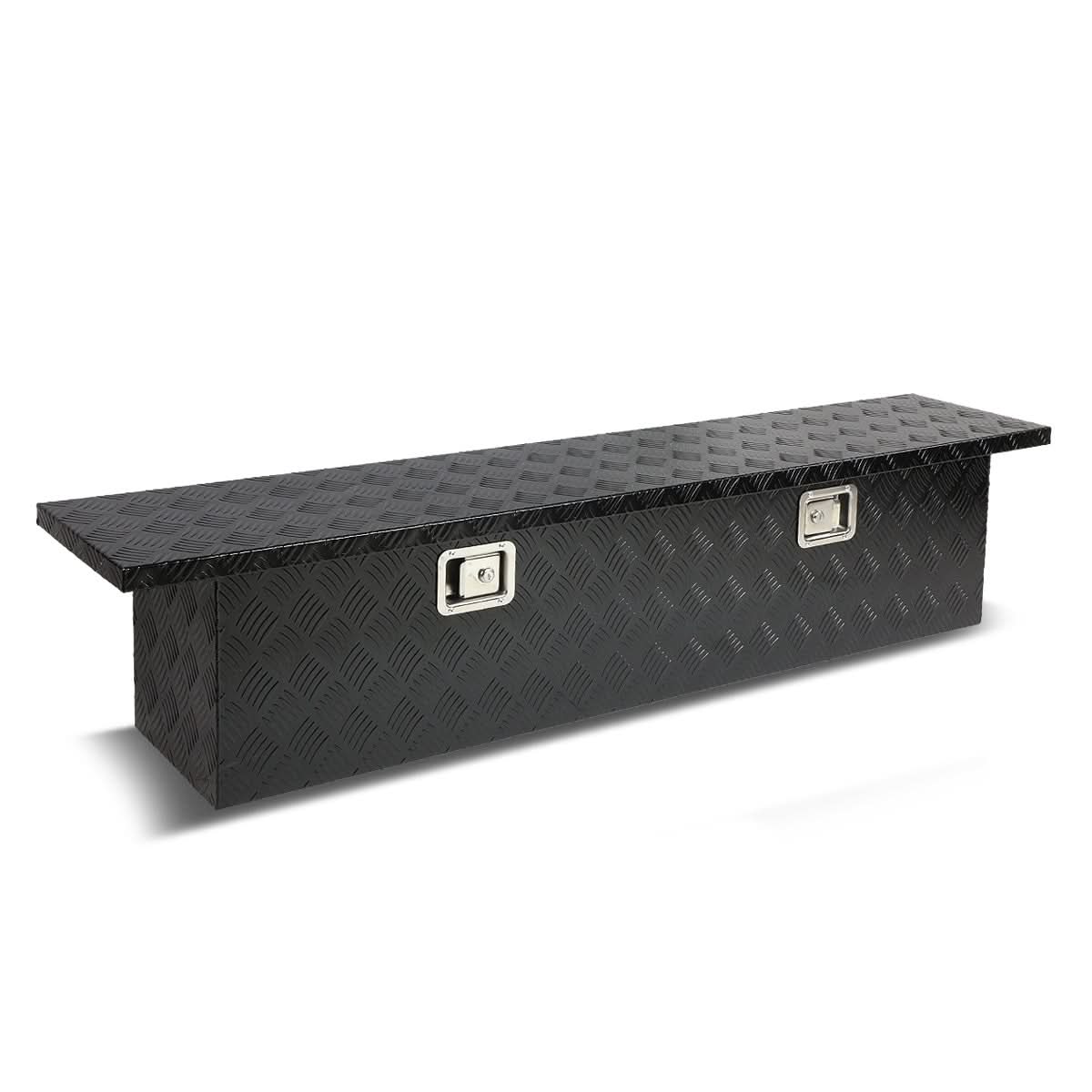 60" Crossover Truck Tool Box with Lock - Aluminum Black