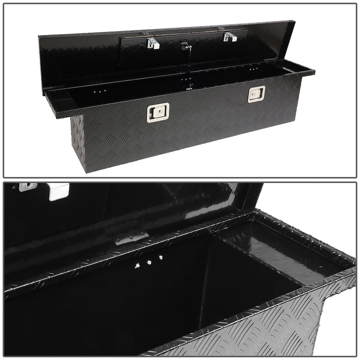 60" Crossover Truck Tool Box with Lock - Aluminum Black