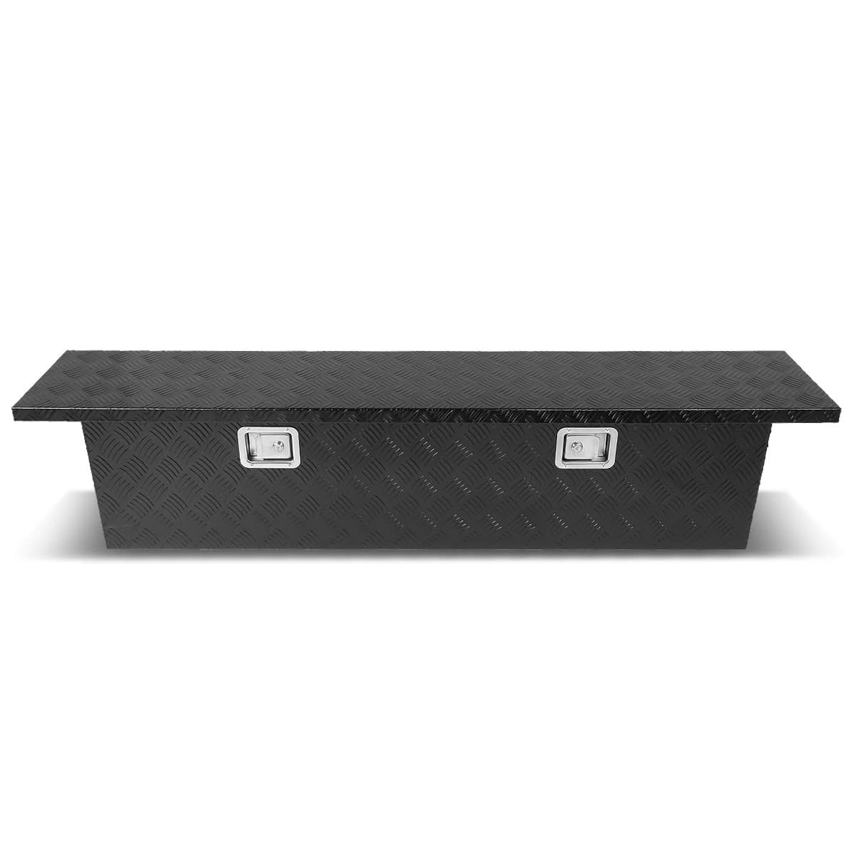 63" Black Aluminum Crossover Truck Tool Box with Lock