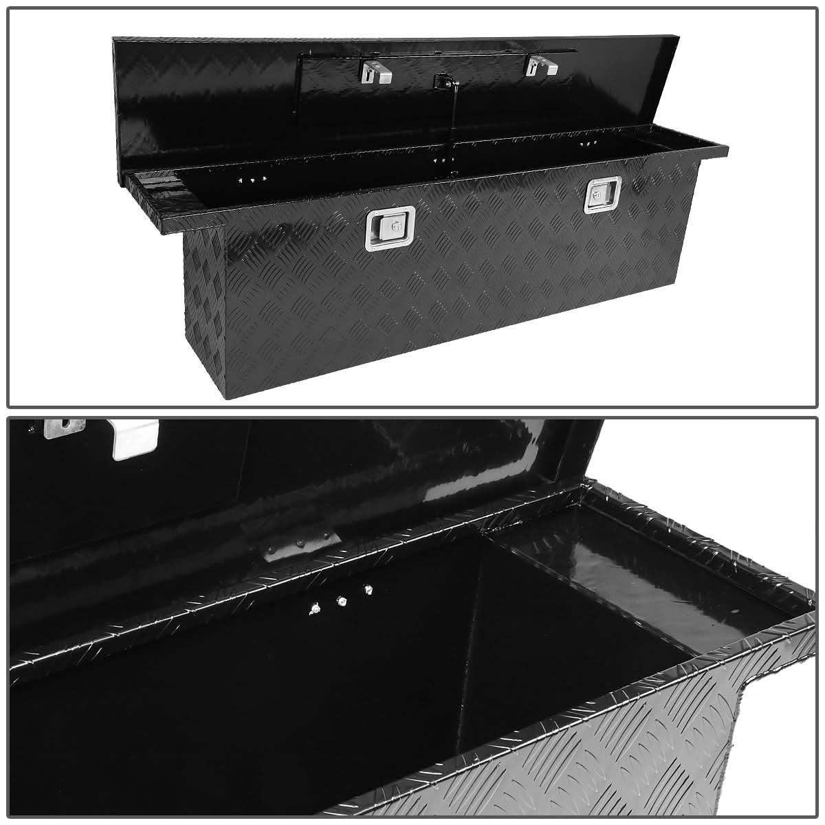63" Crossover Truck Tool Box with Lock - Aluminum Black