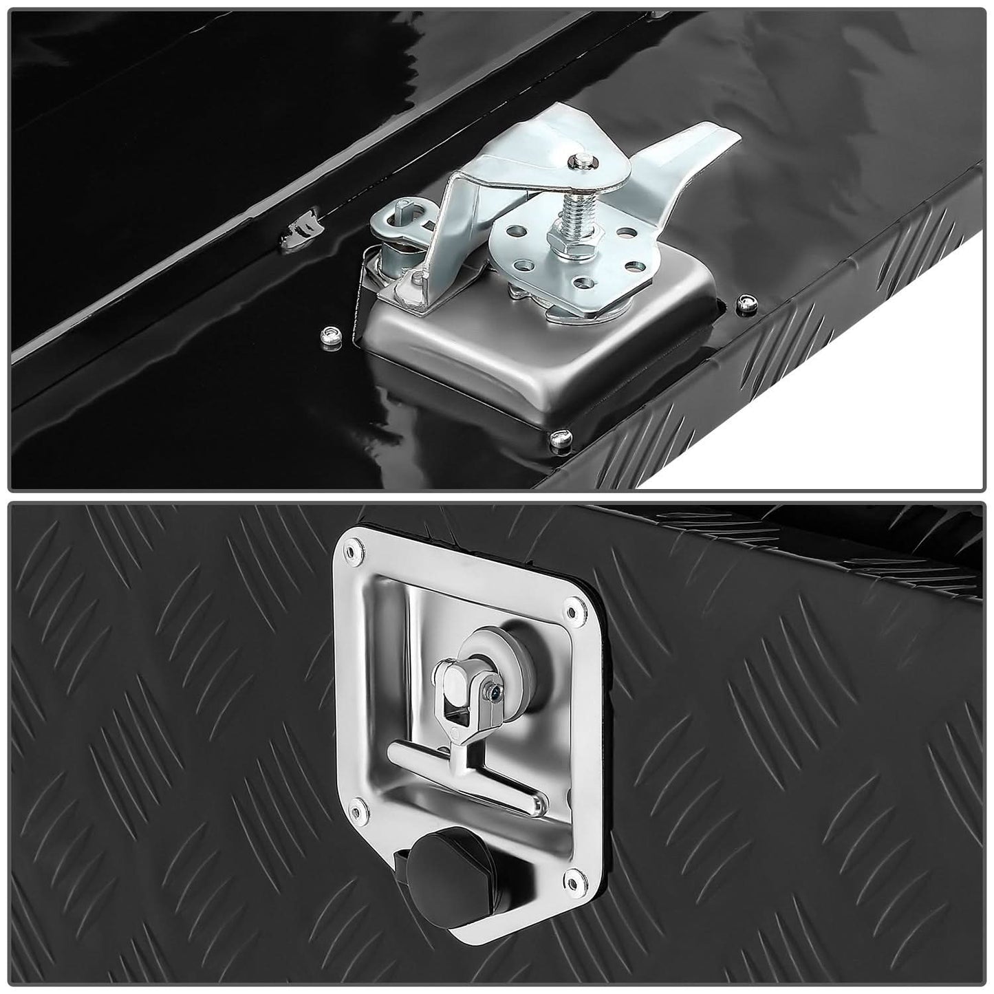 Universal Truck Trailer Diamond Tread Tool Box with Lock 47x18x18 Aluminum