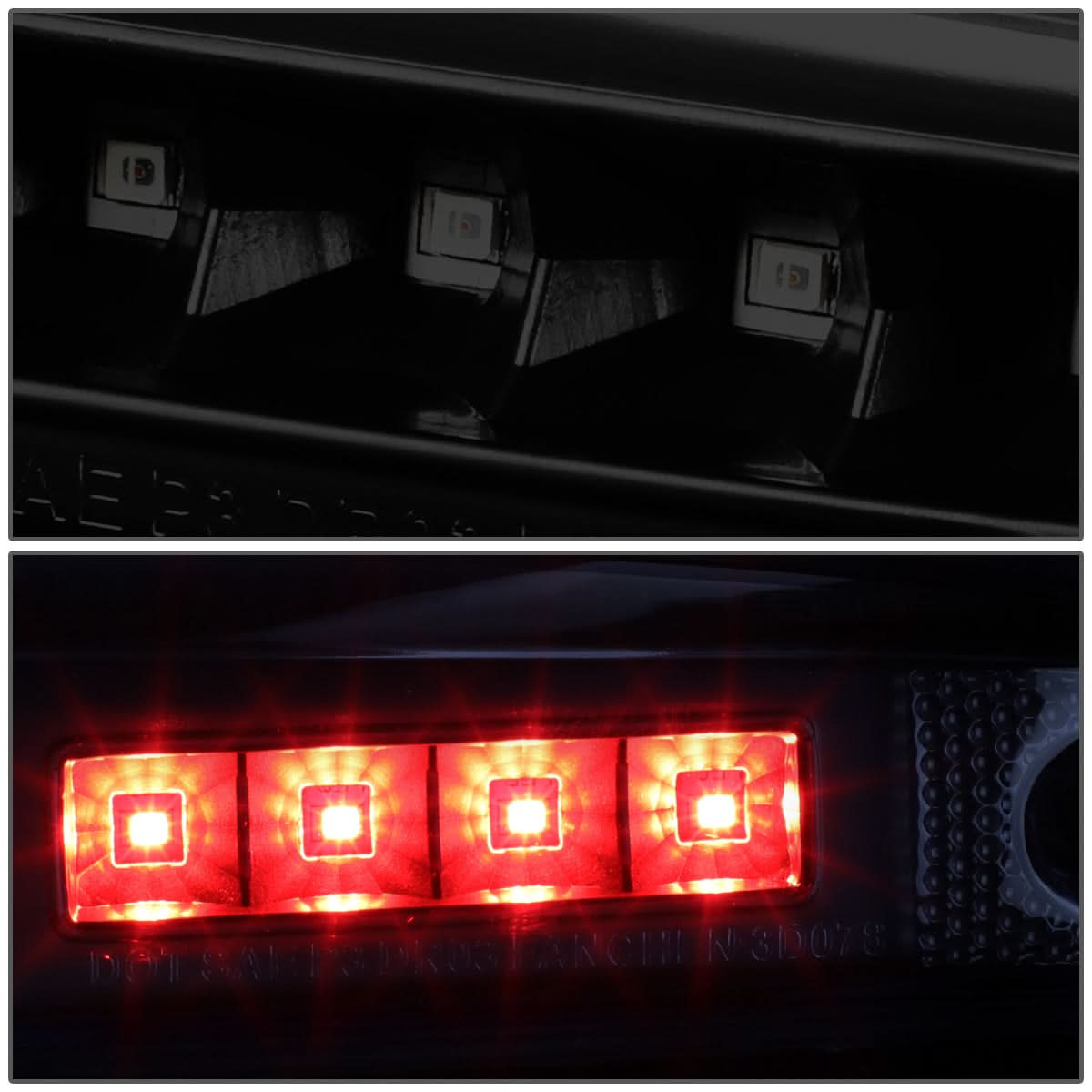 03-06 Dodge Ram 2500 3500 3D LED Tailgate Brake Light Black Smoke