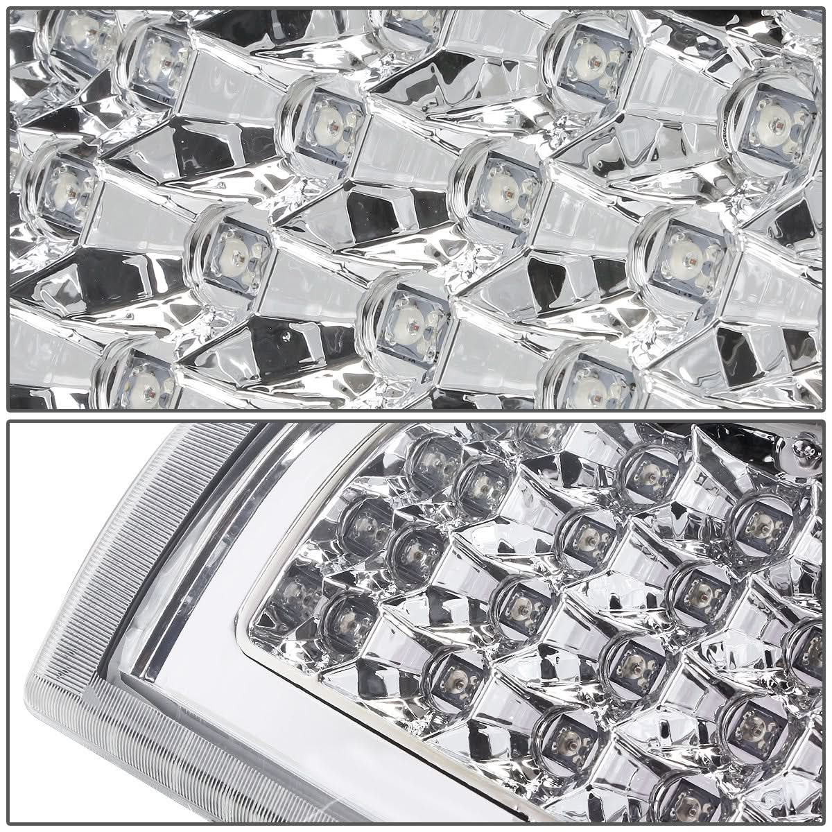 03-07 Chevy Silverado GMC Sierra LED Tail Lights Chrome Clear
