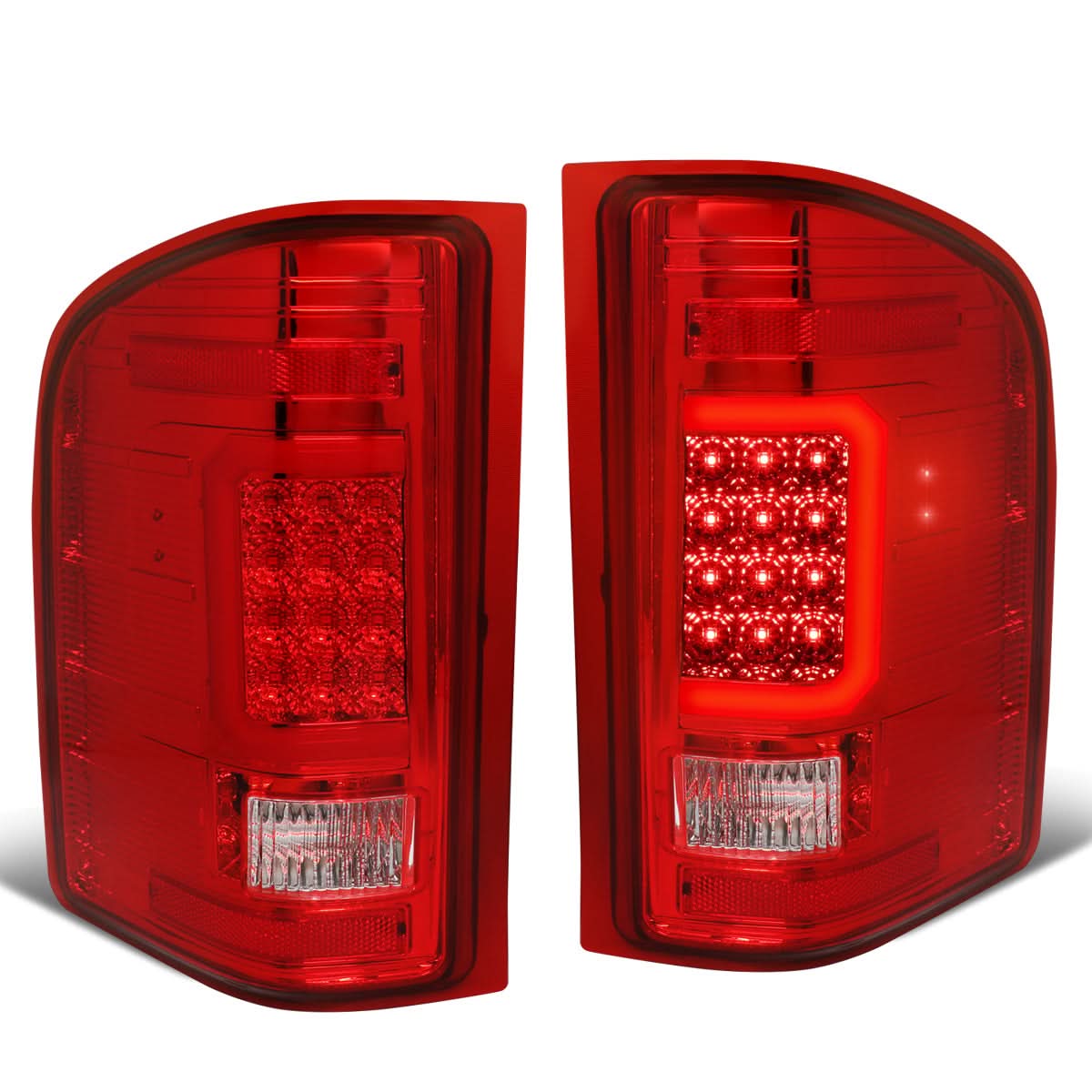 07-14 Chevy Silverado GMC Sierra TRON Style C-Bar LED Tail Lights