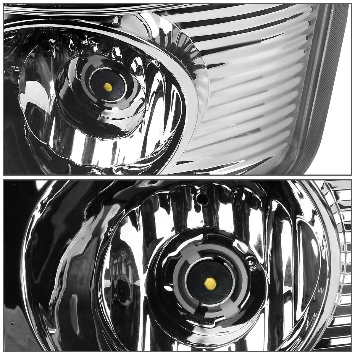 02-06 Dodge Ram C-Bar U-Halo LED Tail Lights Chrome Clear