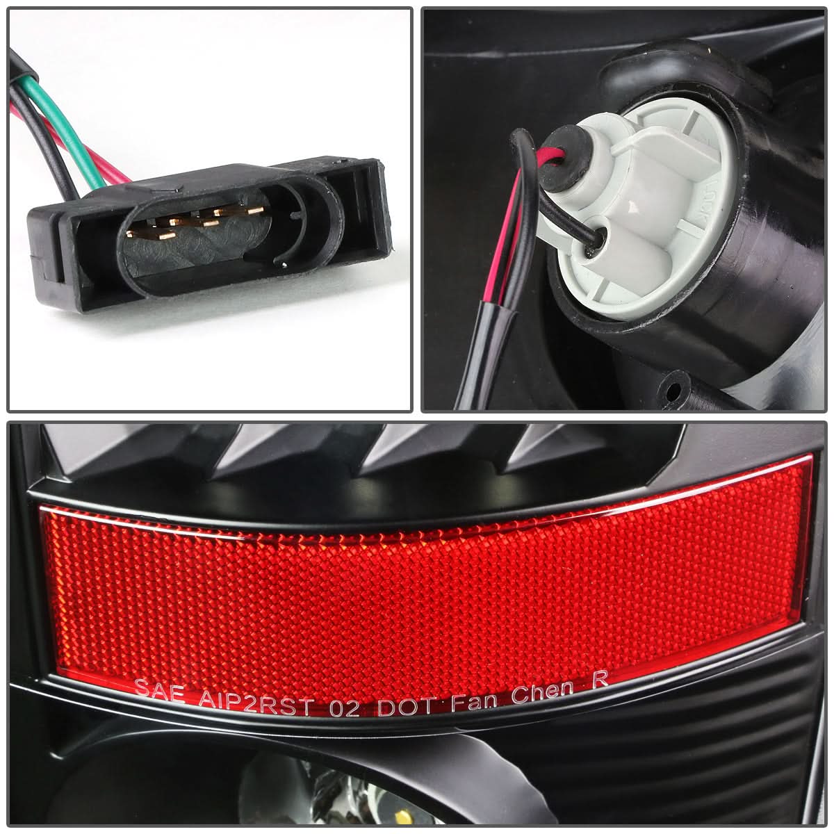 2007-2009 Dodge Ram LED Tail Lights - Black/Clear